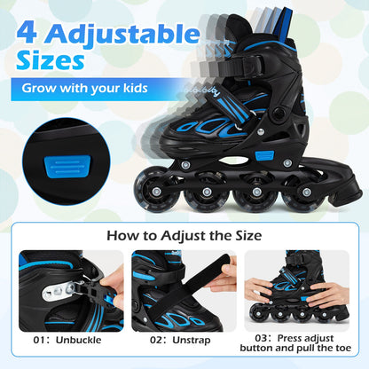 Adjustable Kids' Incline Skates for Boys Girls Ages 5-14