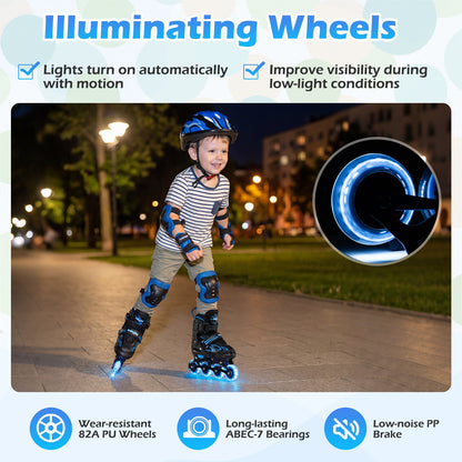 Adjustable Kids' Incline Skates for Boys Girls Ages 5-14