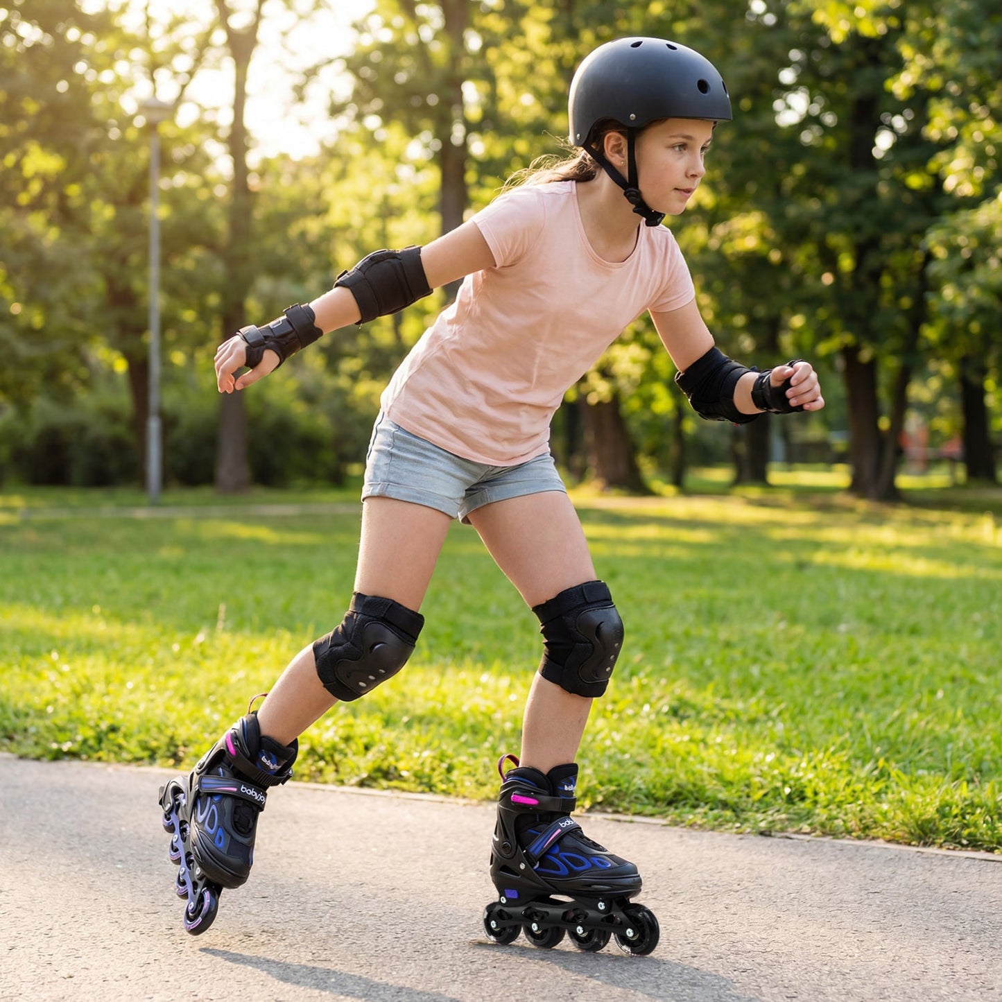 Adjustable Kids' Incline Skates 4 Sizes Adjustable Blade Roller