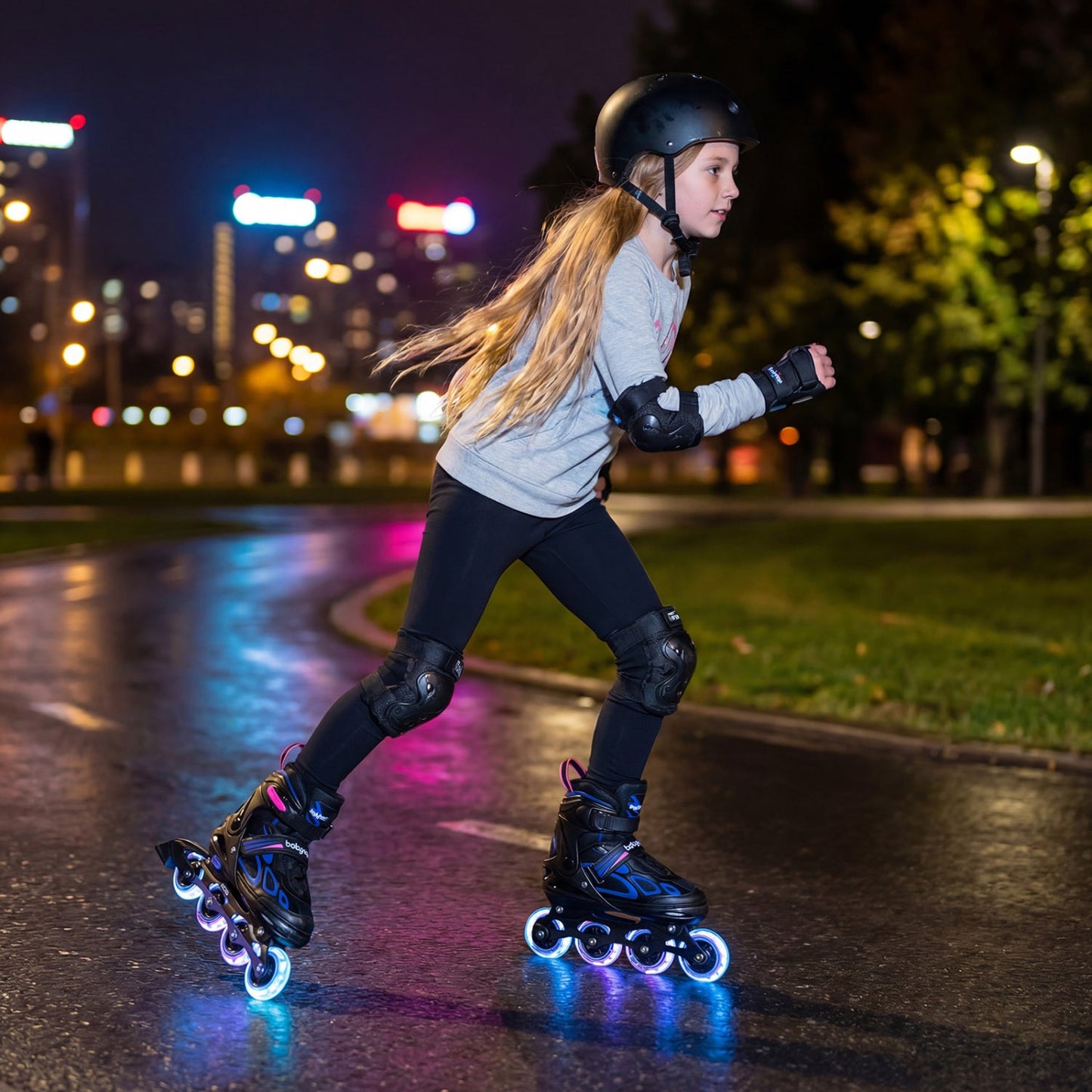 Adjustable Kids' Incline Skates 4 Sizes Adjustable Blade Roller