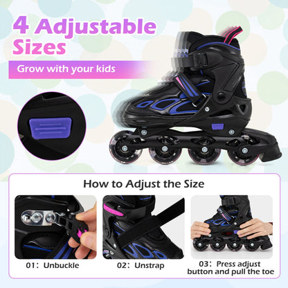 Adjustable Kids' Incline Skates 4 Sizes Adjustable Blade Roller