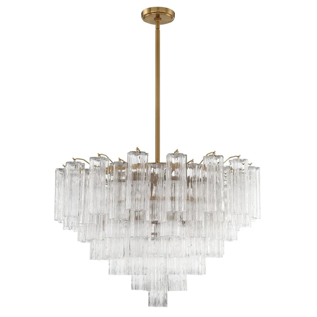 Star Shaped Glass Tube Chandelier