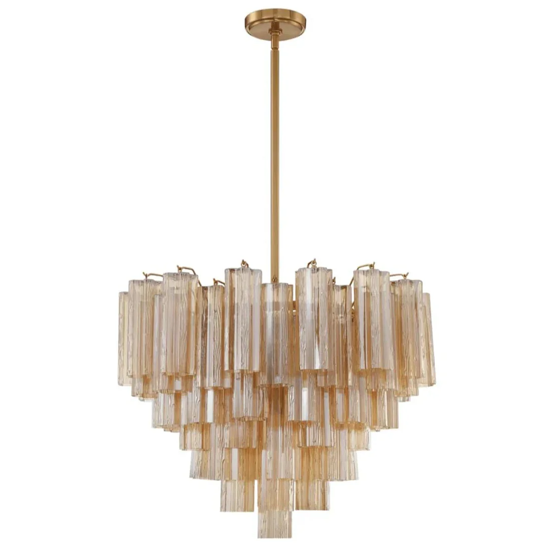 Star Shaped Glass Tube Chandelier
