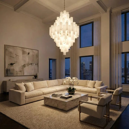 Star Shaped Glass Tube Chandelier