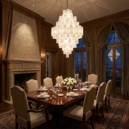 Star Shaped Glass Tube Chandelier