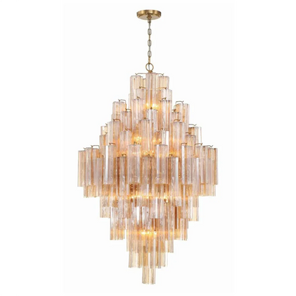 Star Shaped Glass Tube Chandelier