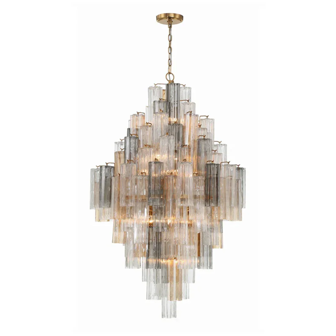 Star Shaped Glass Tube Chandelier