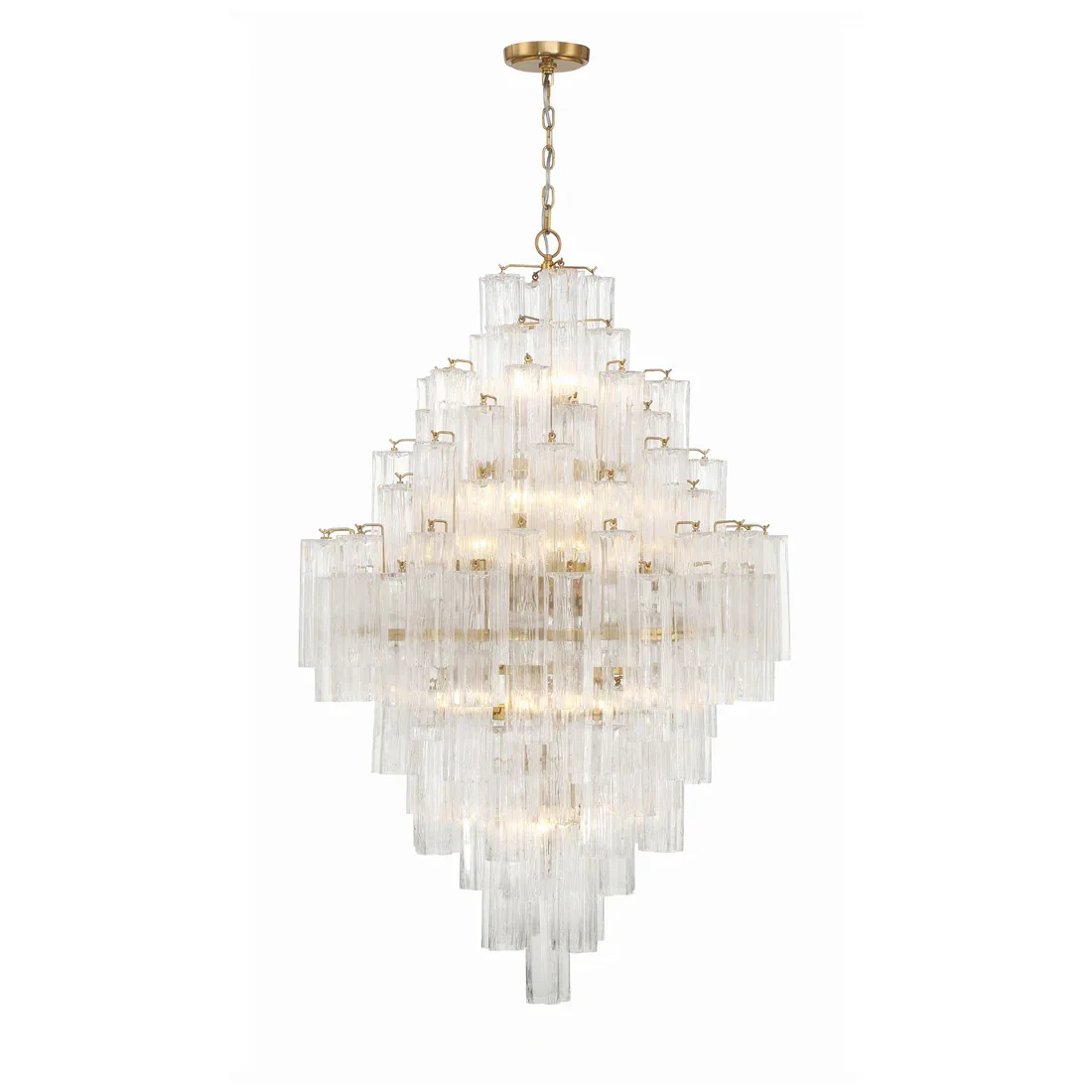 Star Shaped Glass Tube Chandelier
