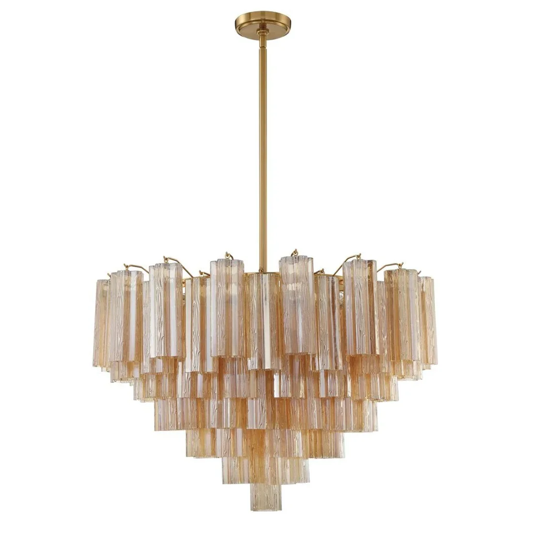 Star Shaped Glass Tube Chandelier