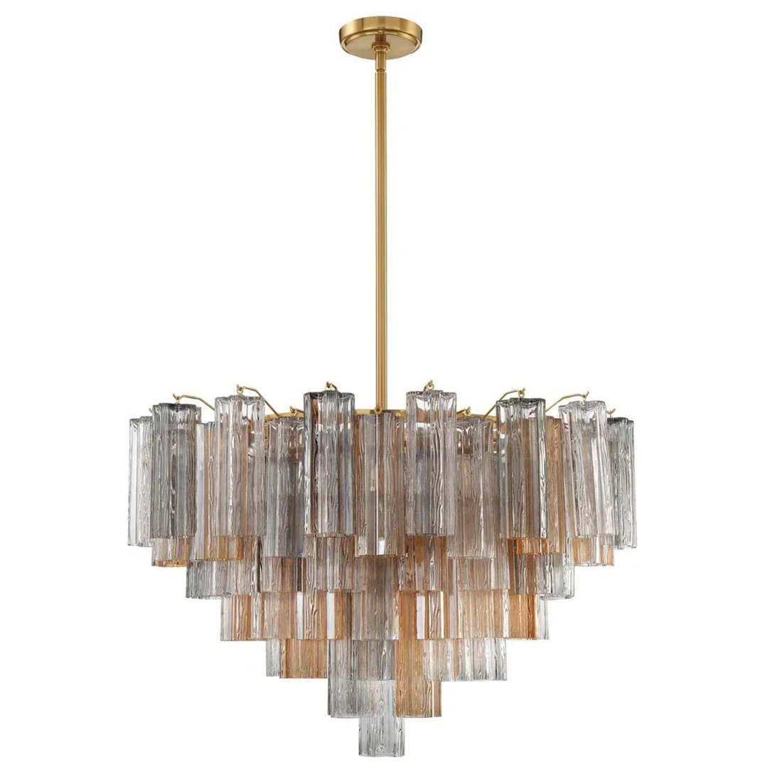 Star Shaped Glass Tube Chandelier
