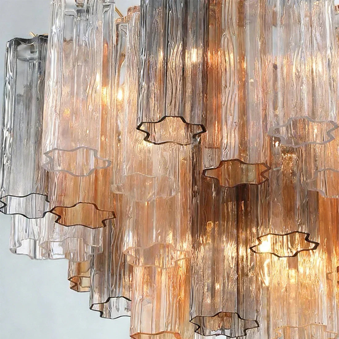 Star Shaped Glass Tube Chandelier