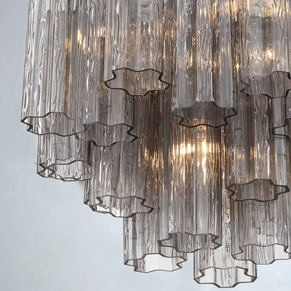 Star Shaped Glass Tube Chandelier