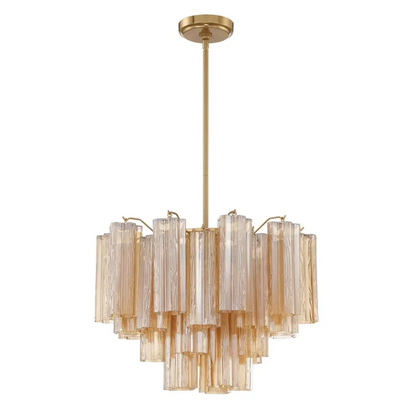 Star Shaped Glass Tube Chandelier