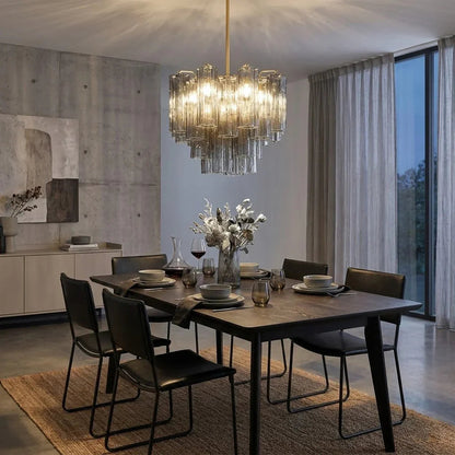 Star Shaped Glass Tube Chandelier