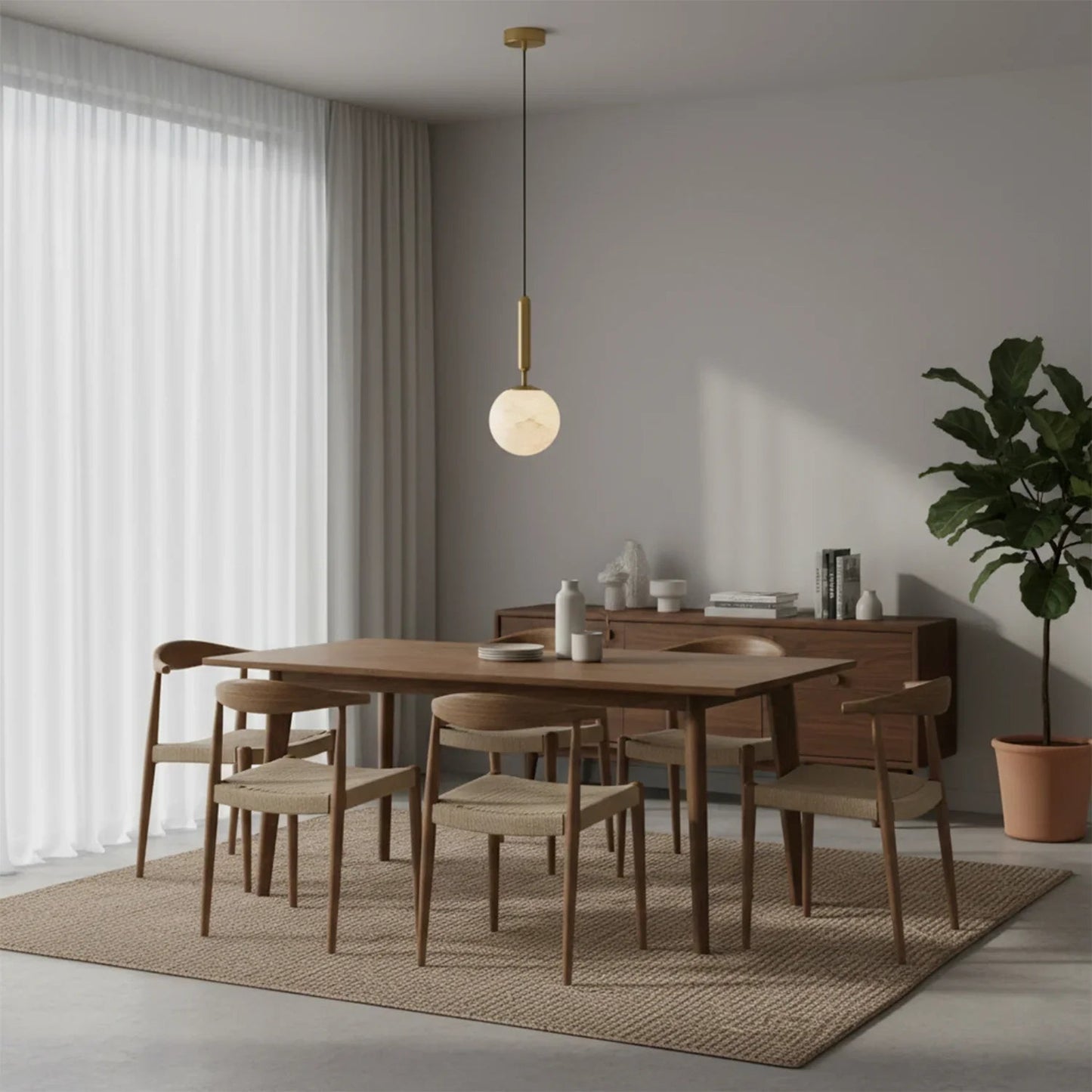 Alabaster Art Island Pendant Light