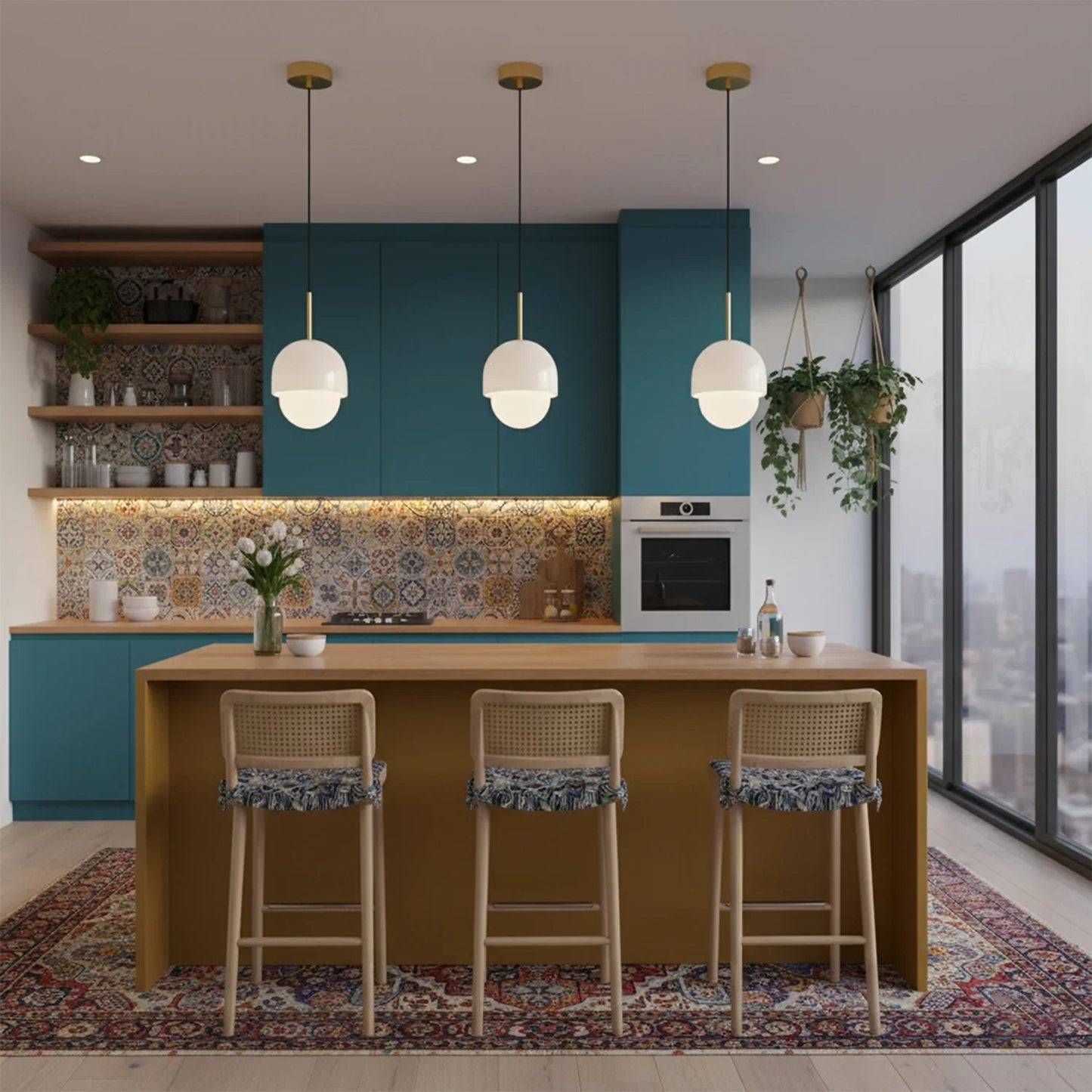 Alabaster Art Pendant Light