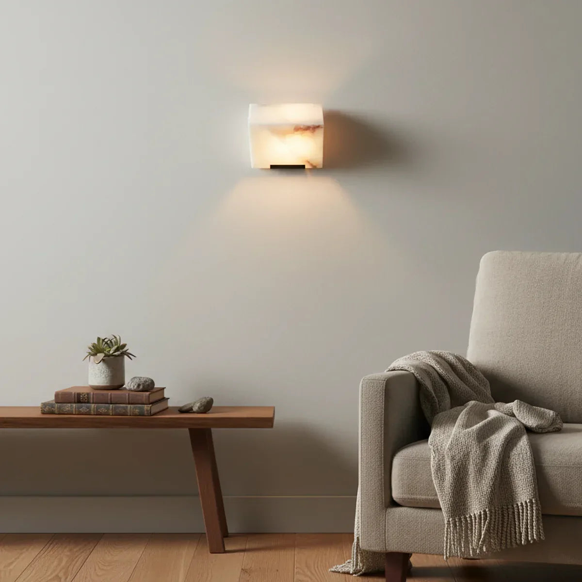 Alabaster Staircase Wall Lamp