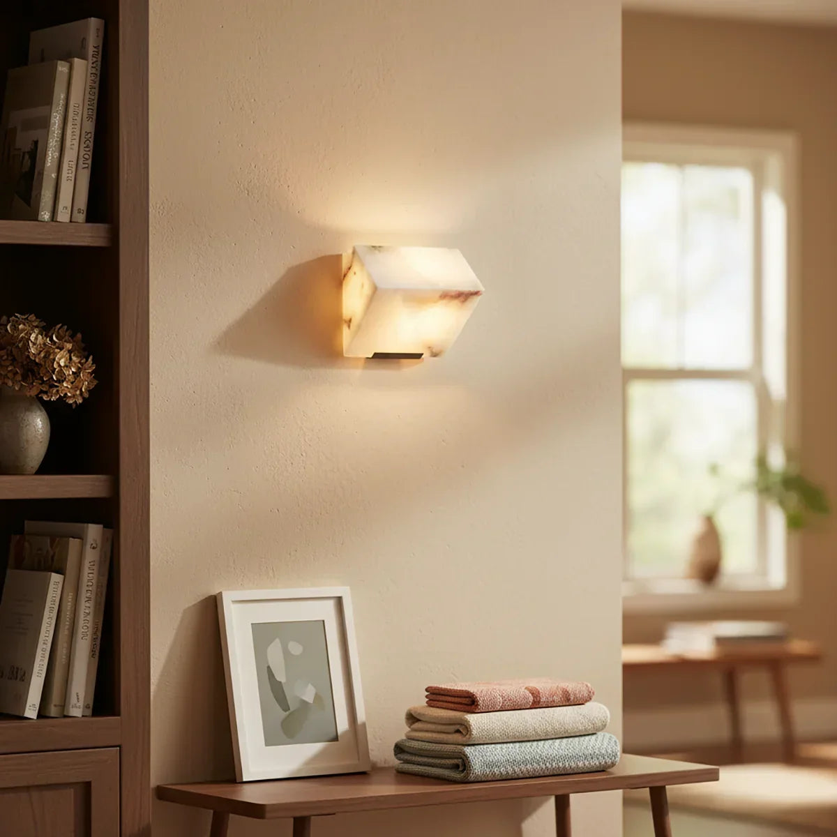Alabaster Staircase Wall Lamp