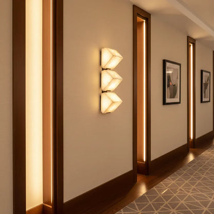 Alabaster Staircase Wall Lamp