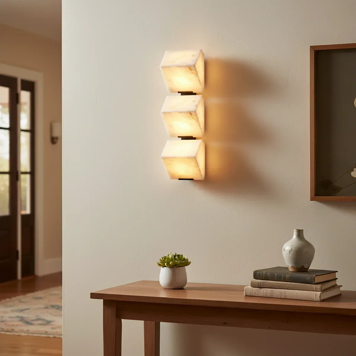 Alabaster Staircase Wall Lamp