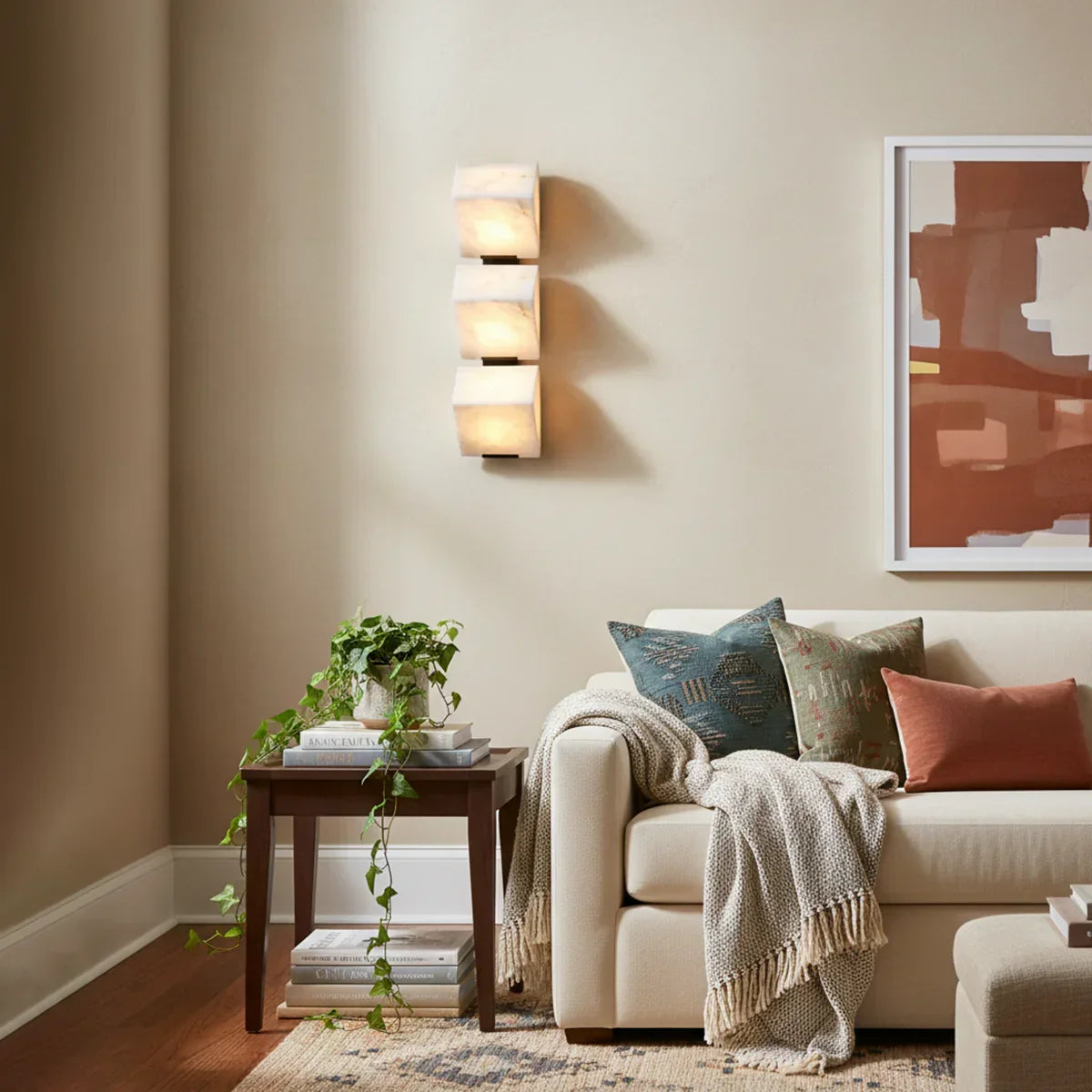 Alabaster Staircase Wall Lamp