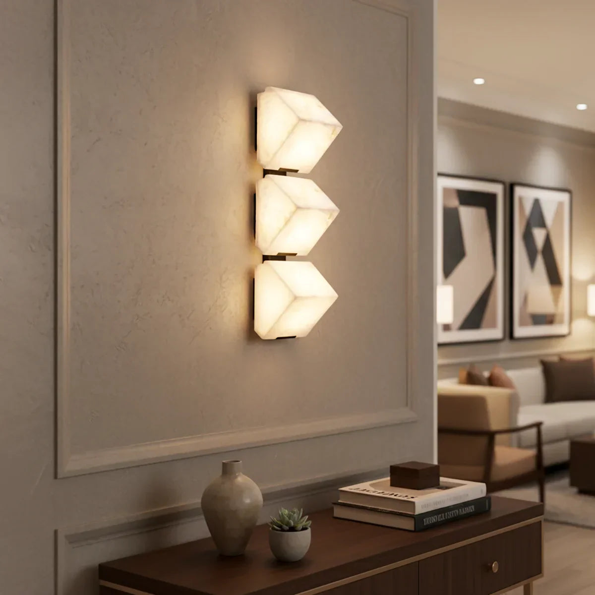Alabaster Staircase Wall Lamp