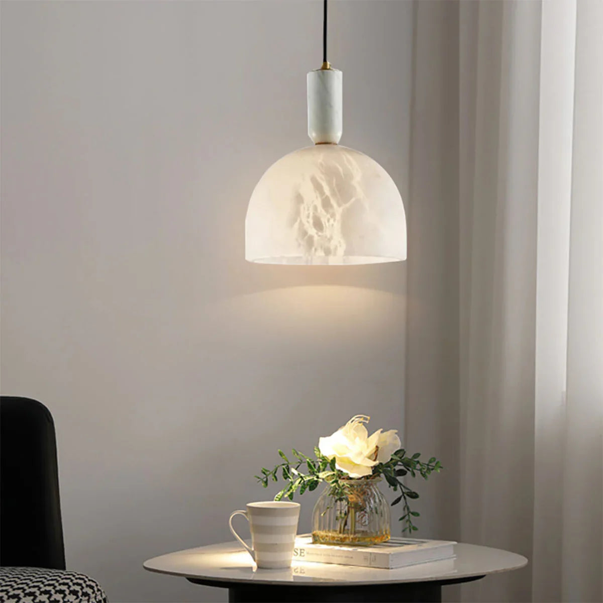 Alabaster Art Pendant Light