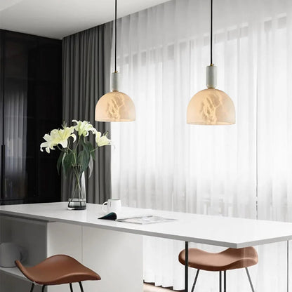 Alabaster Art Pendant Light