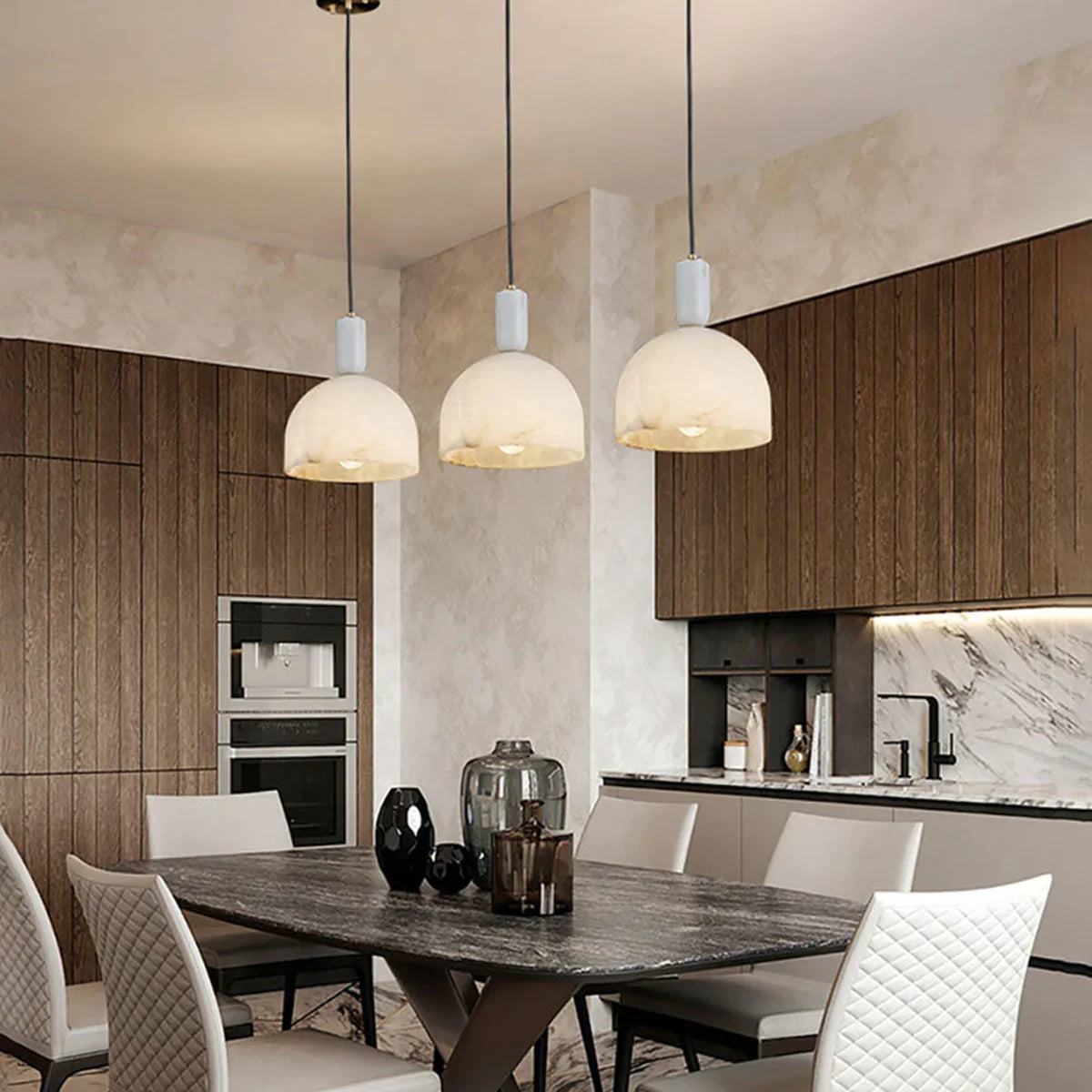 Alabaster Art Pendant Light