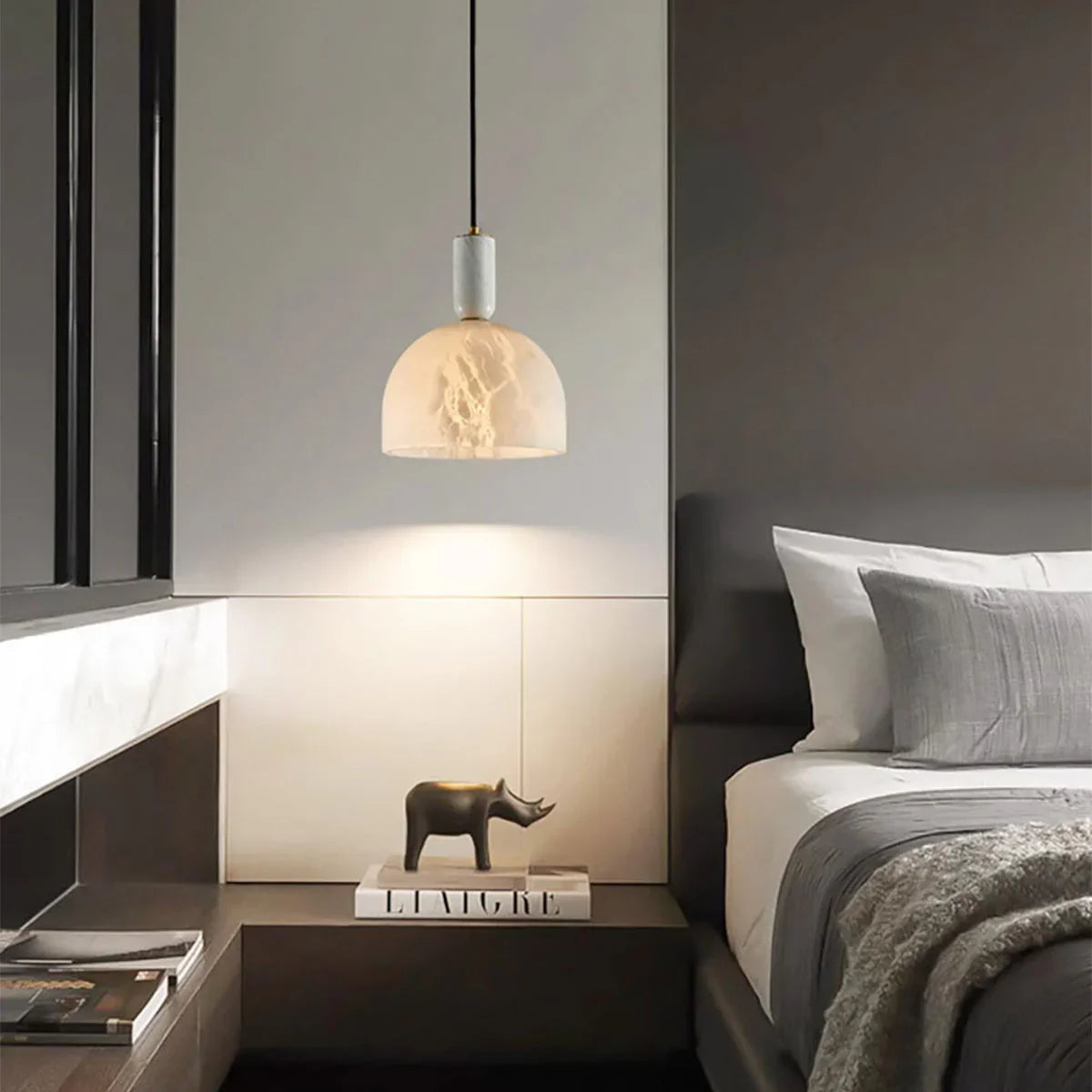 Alabaster Art Pendant Light