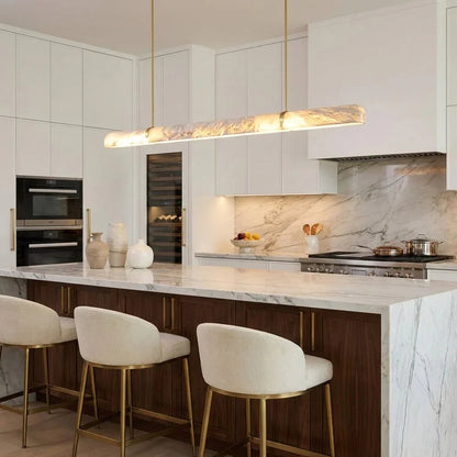 Alabaster Linear Tube Chandelier