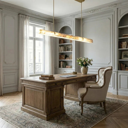 Alabaster Linear Tube Chandelier