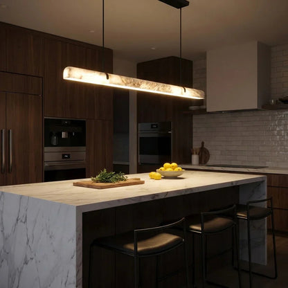 Alabaster Linear Tube Chandelier