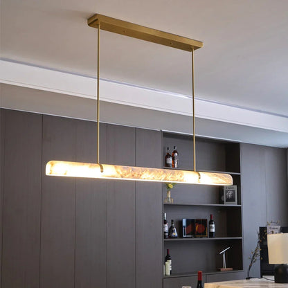 Alabaster Linear Tube Chandelier