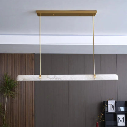 Alabaster Linear Tube Chandelier