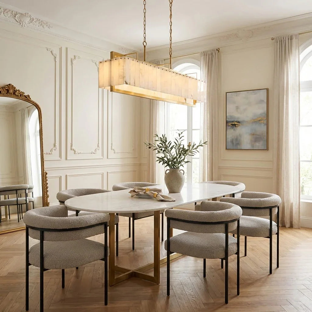 Alabaster Panel Chandelier