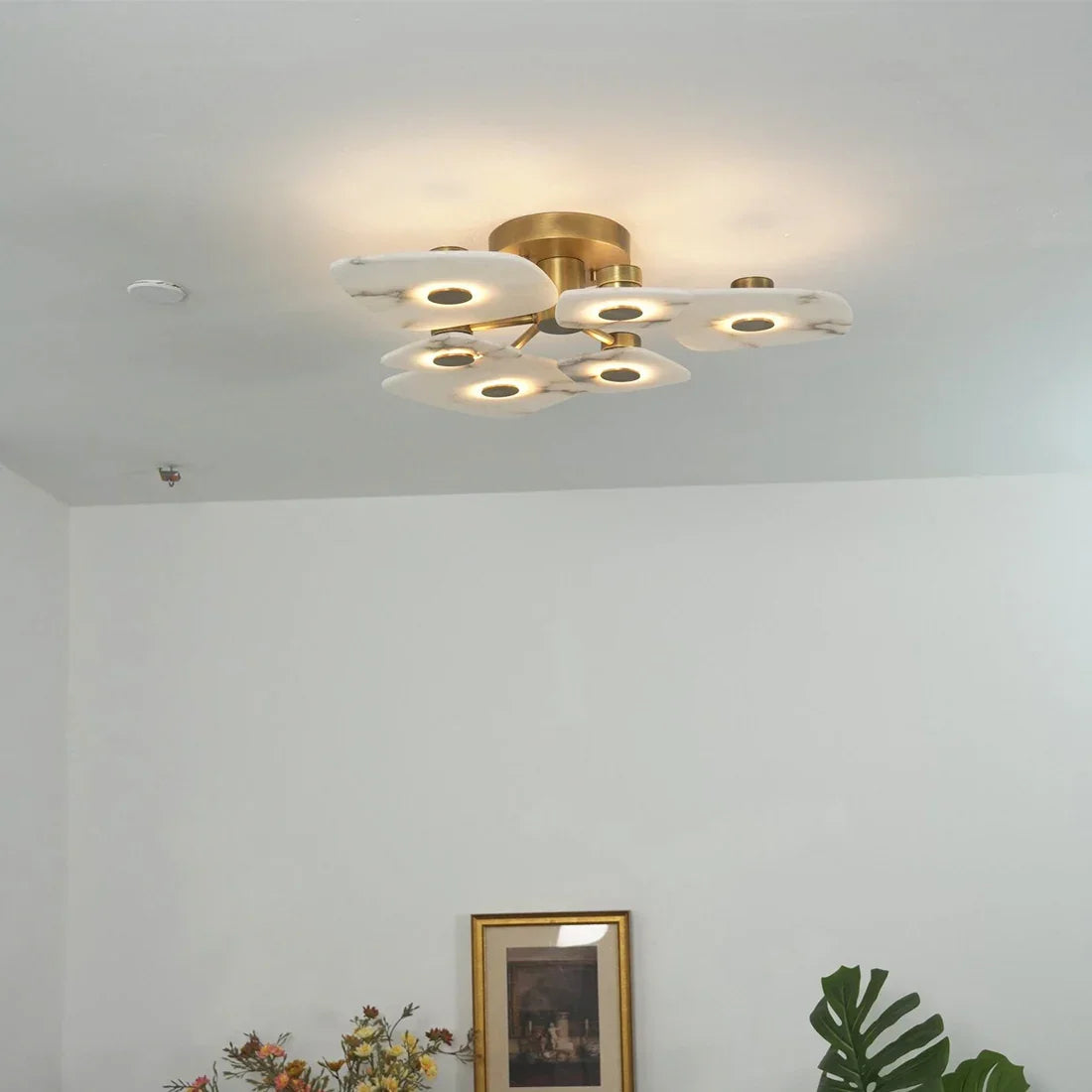 Alabaster Petal Ceiling Light