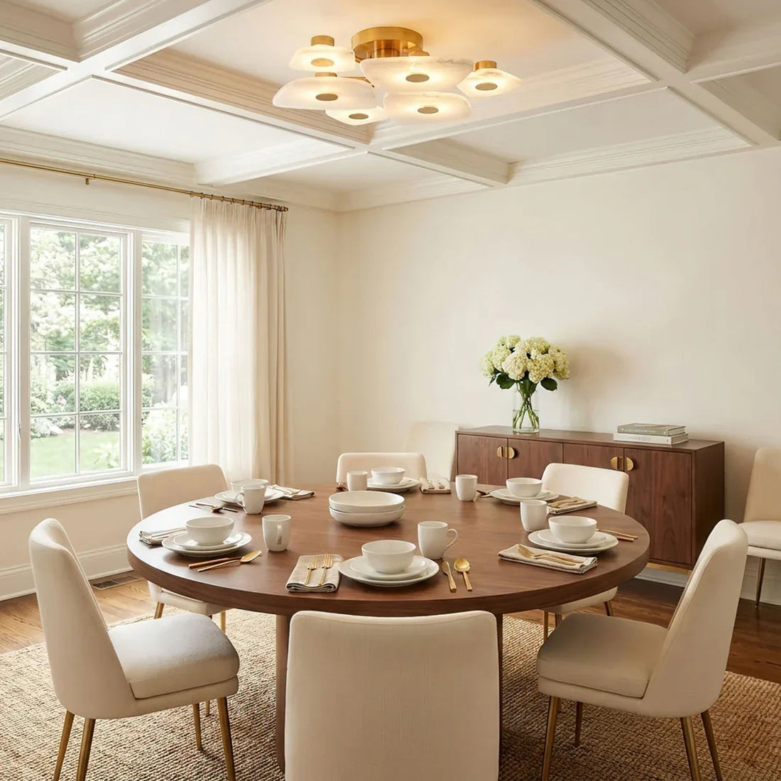 Alabaster Petal Ceiling Light