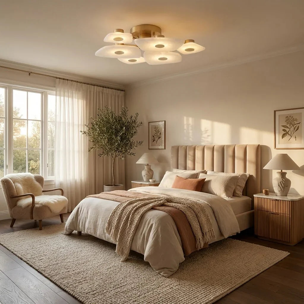 Alabaster Petal Ceiling Light