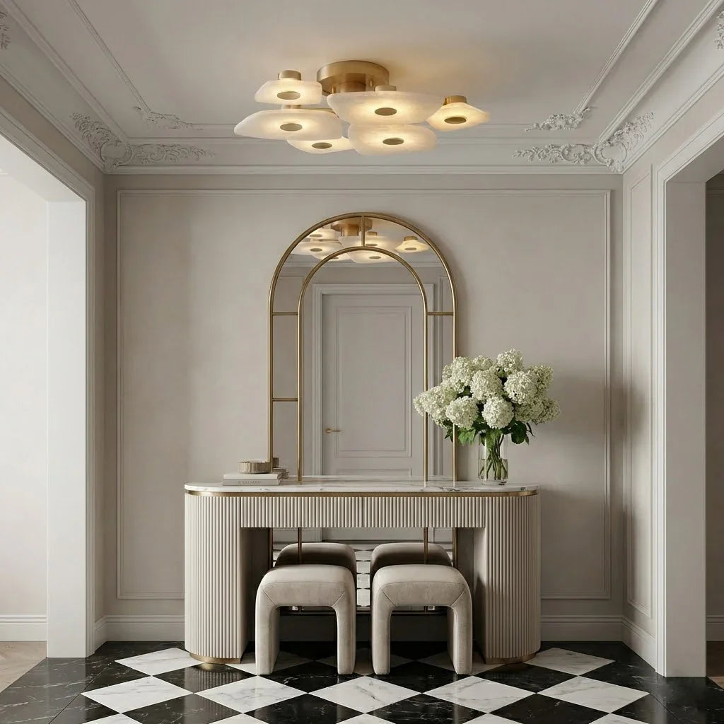 Alabaster Petal Ceiling Light
