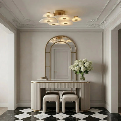 Alabaster Petal Ceiling Light