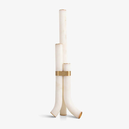 Alabaster Tube Floor Lamp