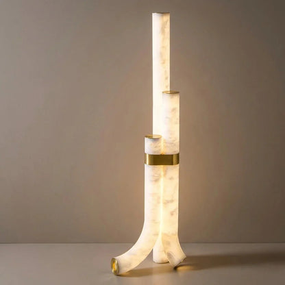 Alabaster Tube Floor Lamp