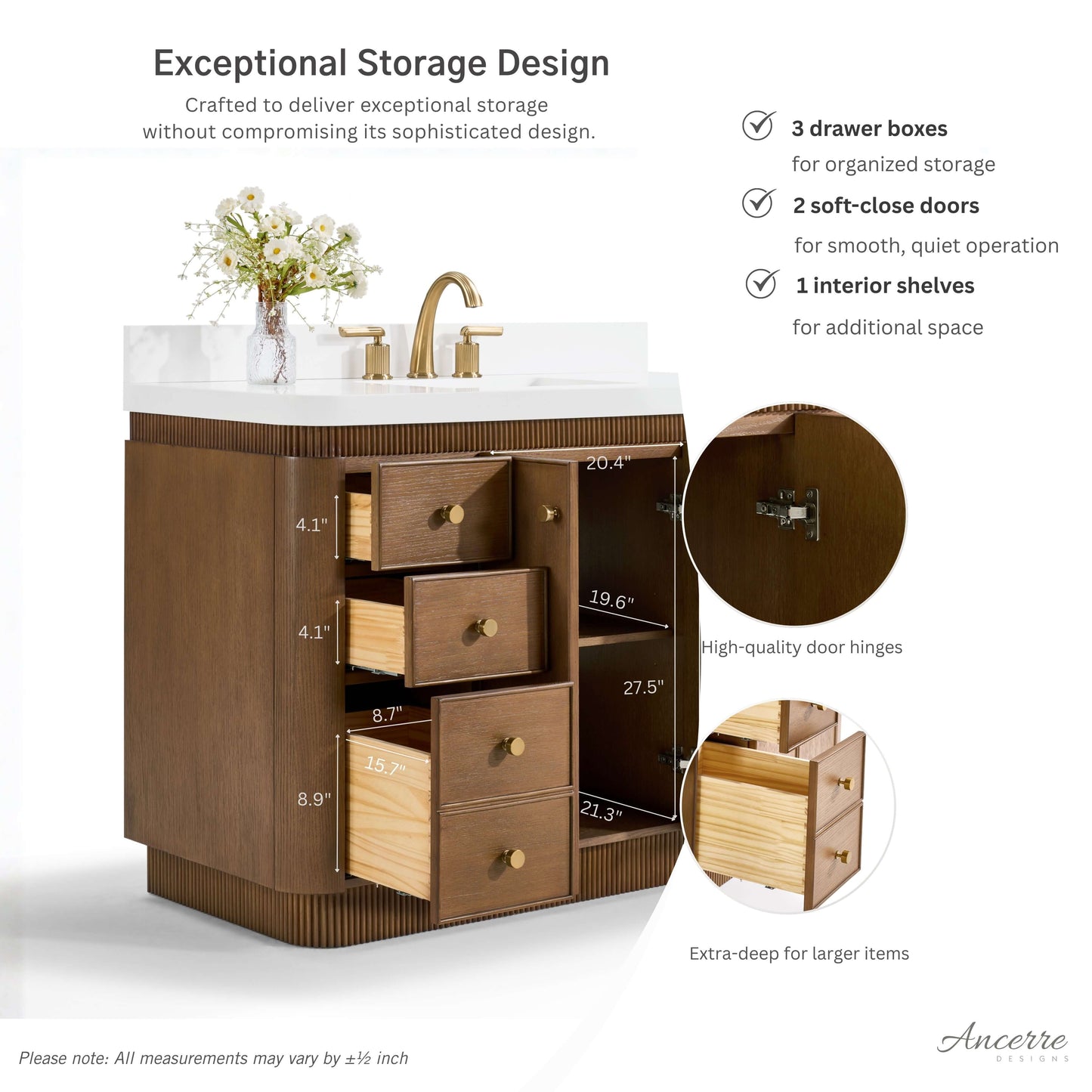 Aston 36" Bath Vanity Set