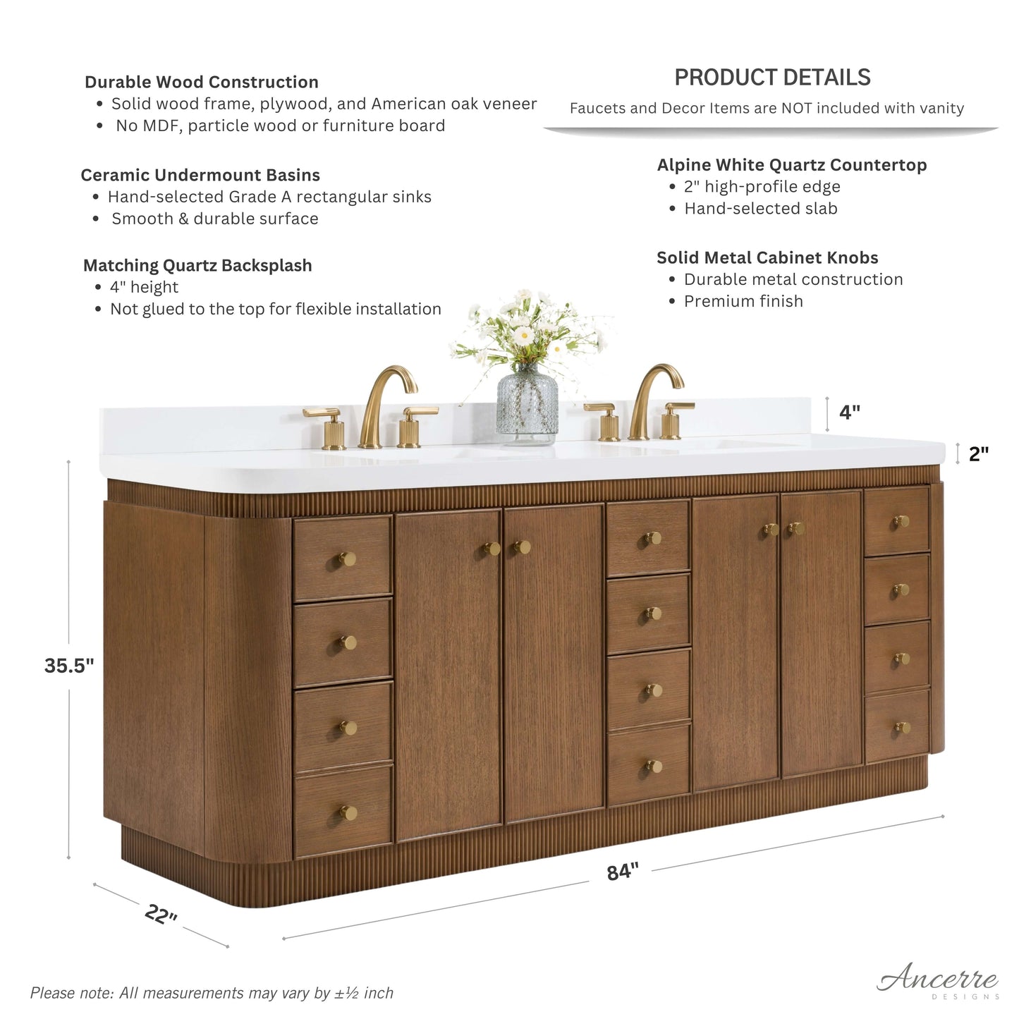Aston 84" Bath Vanity Set