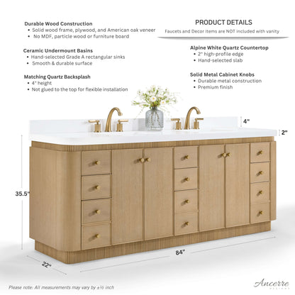 Aston 84" Bath Vanity Set
