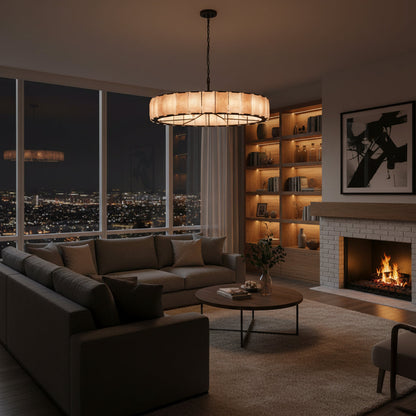 Aubrey Calcite Round Chandelier