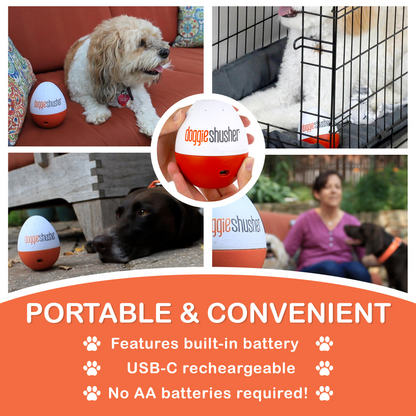 Doggie Shusher – Calming Sound Machine for Dog Anxiety, Separation Stress & Loud Noises