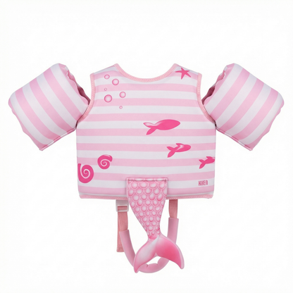 Floating Jackets with Sleeves for Pool or Beach | 1-3 Years | Pink Mermaid