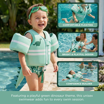 Floating Jackets with Sleeves for pool or Beach | 1-3 Years | Dinosaur